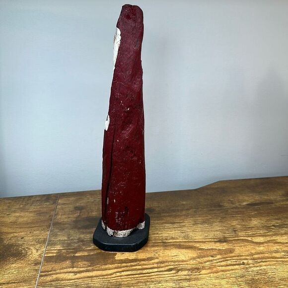 Vintage Hand Carved Wooden Santa Lake Erie Driftwood 1992 Handpainted 13” - Picture 5 of 8